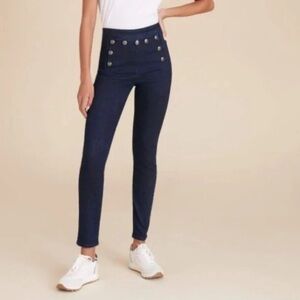 Veronica Beard Jane 10 inch sailor skinny jean